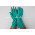 Green Nitrile Industry Unlined Straight Cuff Safety Gloves DHL446